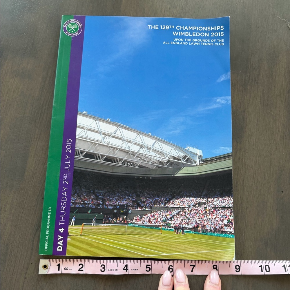 Wimbledon commemorative program 2015